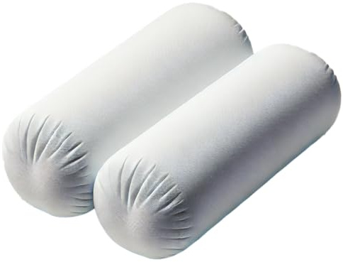 Bolster Pillow Roll Large (20 x 60 cm) Support Pillow, Round Roll Pillow Bolster Insert, Hollowfibre Roll Neck Bolster Pillow Ergonomically Designed Cylinder Bolster Body Pillow