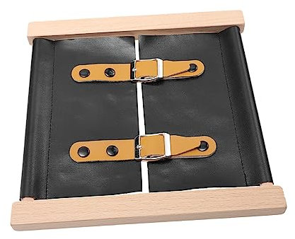 TOYANDONA 1stk Dressing-Training Werkzeugkasten Für Für Neugeborene Kleinkind Werkzeuggürtel Für Sensorisches Küche Beschäftigt Vorstand Hölzern Black