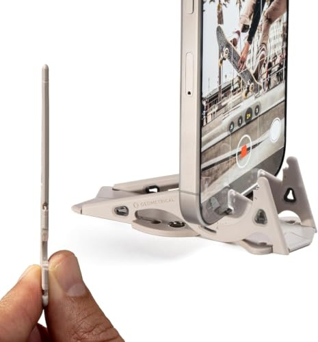 GEOMETRICAL Pocket Tripod PROv2 - Card-Size Stand, for iPhone, Oyster Grey Universal Kit