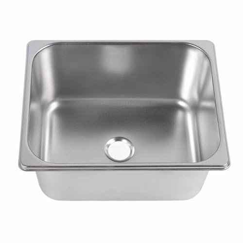Edelstahlspüle für Wohnmobile, Einzelbecken Edelstahl-Barspüle für die Küche, 12,6 x 10,24 x 5,91 Zoll kleine Küchenspüle, Einzelbecken-Handwaschbecken mit 40 mm Abfluss für