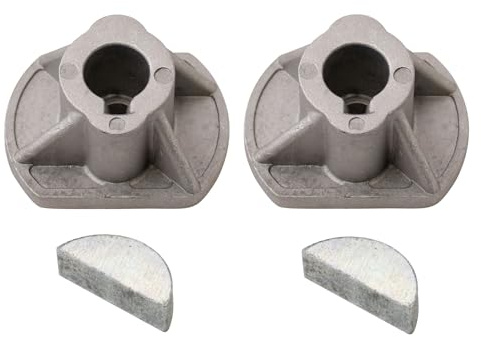 SECURA 2x Messernabe Ø20mm + 2x Passfeder/Halbmondkeil kompatibel mit Honda HF2315K3 Rasentraktor