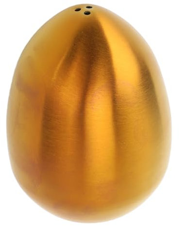 Salero de acero inoxidable con forma de huevo, dispensador a prueba de fugas, cocina, hogar, restaurante (rojo)