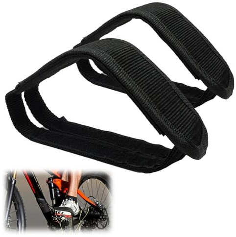 Fahrrad Pedalriemen, 2 Stück Verstellbare Nylon Pedal Straps, rutschfeste Fahrradriemen für Rennrad, Mountainbike, Fixie Bike, Universal Fahrrad Zubehör für Pedale, Fahrrad Zubehör