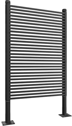 Frankystar Linea - Panneau de confidentialité séparé pour extérieur 90,5 x 193 cm en métal et résine noire