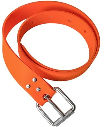 KESOTO Cinturón de Lastre para Buceo Silicona Ajustable con Hebilla de Acero Inoxidable Accesorios Prácticos Y Duraderos Adecuado para Buceo Uso, Naranja