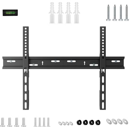 unho TV Wandhalterung Universal Flach Ultra Slim TV Halterung für LCD LED Plasma 26-72 Flachbildschirm Monitor VESA bis 600x400,Max.Belastung bis 50 kg