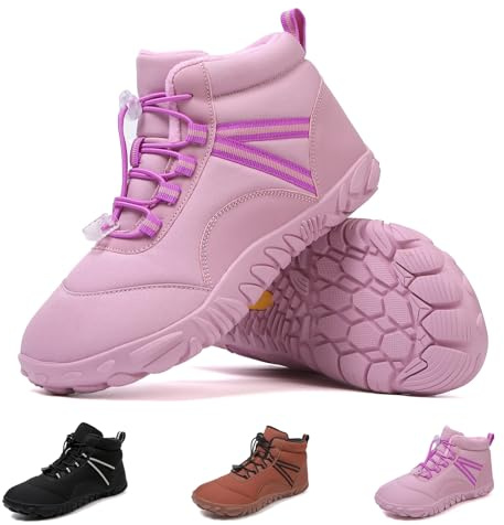 Utomhus All-Terrain Slip On Barfota Vandring Beck Skor, Varma Halkfria Barfotaskor, for Dagligt Bruk(Pink,40 EU)