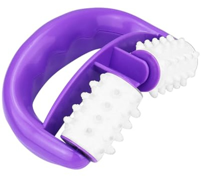 Massageroller, Lymphdrainage Massagegerät Faszien und Narbengewebe Massage Roller, Selbstmassagerolle Handmassageroller, Massager für Beine Füße Arme Rücken (Lila)