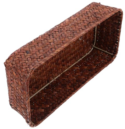 MOLUCKFU Cestino Intrecciato Porta Posate e Spezie in Paglia Organizer Multifunzione Compatto per Cucina e Sala da Pranzo Contenitore Resistente per Utensili e Condimenti da Tavola