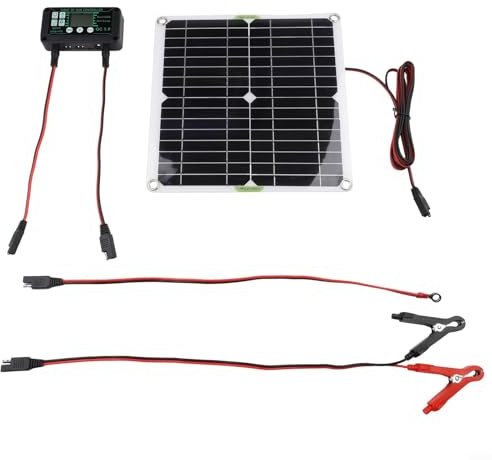 Chargeur de batterie solaire MPPT 20 W avec contrôleur intelligent pour chargement de voiture, bateau, camping-car et moto 12 V