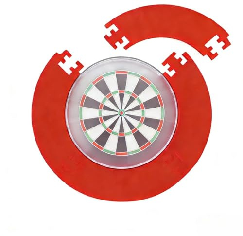 Darttavlor, skyddsring, surround för darttavla, 5 stycken, Ø 45 cm darttavla, Ø 72 cm, total, väggskydd (röd för darttavla, Ø 45 cm, totalt Ø 72 cm)