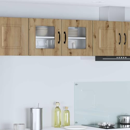 Holekex Köksskåp Kalmar Artisan-ek 80 x 31 x 40 cm, trämaterial med gott om förvaringsutrymme, modernt kökskåp för köksmöbler, praktiskt skåp, kök, mångsidigt bufféskåp