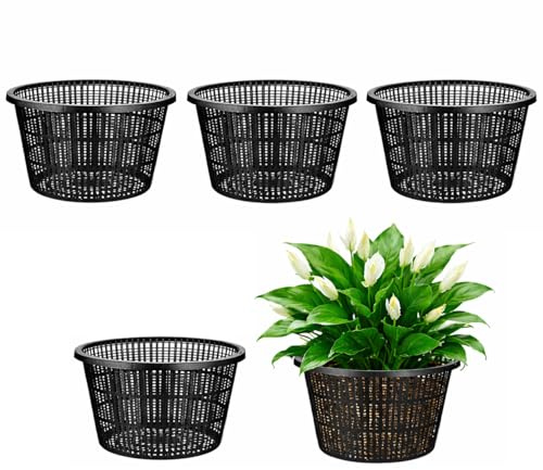 XZHDNLY Lot de 5 Paniers de Plantation Aquatique pour Étang, Pots Résille Aérants Bassin Jardin, Bac Plantation Bassin Extérieur Jardin Résistant à l'eau