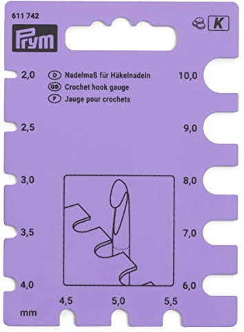 Prym 611742 Nadelmaß für Häkelnadeln, violett