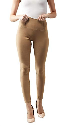 Dolce Crudo Dam-treggings med hög midja, beige, Beige, XS