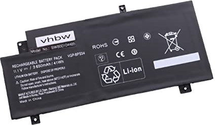 vhbw 1x Akku kompatibel mit Sony Vaio SVF15A1BCXB, SVF15A1ACXS, SVF15A1ACXB Notebook (3600 mAh, 11,1 V, Li-Ion) - Infochip