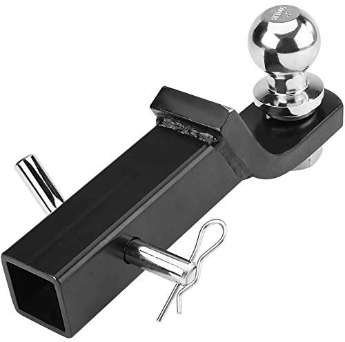 Heavy Duty 6000lbs Trailer Hitch Receiver, 2Inch/50mm Adjust Solid Steel Tow Ball Mount for Caravan Truck Yacht