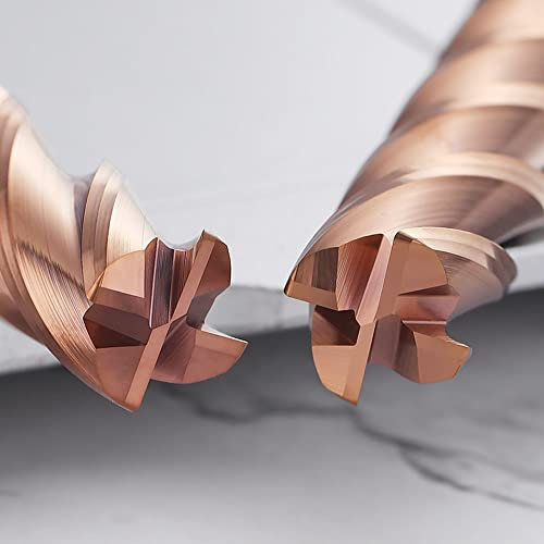 ZSBLXHHJD Oberfräsen-Bits 1,5 mm HRC55 Eckradius-Schaftfräser Wolframkarbidstahl CNC-Fräser Werkzeug 4 Rillen Cutter Deg R0,2 R0,5 R1 Metallfräser (Größe: 1,5R0,2X4DX50L-4F, Farbe: 10 Stück)