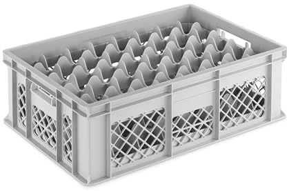 DIE BOX FABRIK Gläserkiste 600x400x200mm mit versch. Einsätzen (40 Gläser 8x5)
