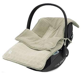 Jollein Saco para silla de bebé de Grupo 0+ y cochecito de bebé, para cinturón de 3 y 5 puntos, color verde oliva