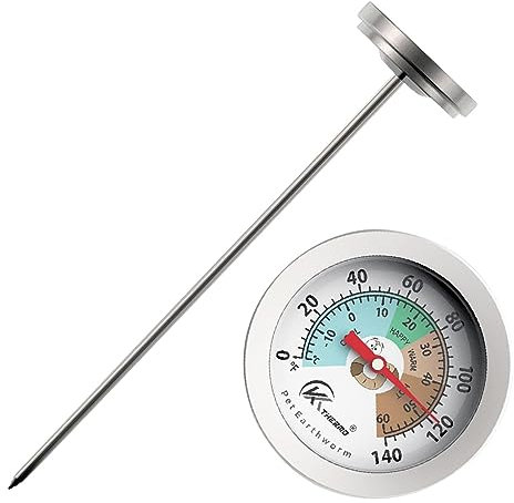 Termometro da giardino – Termometro da pavimento da giardino da 7 pollici – Termometro da giardino facile da leggere – Termometro da terra Anulely