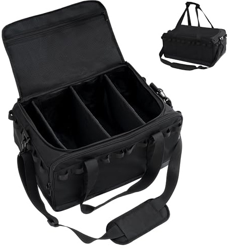 COOZMENT 35L Multi-functional Duffle Bag, Waterproof Shoe & Picnic Camping Organizer, 3 Adjustable Dividers for Travel, Sports, GYM