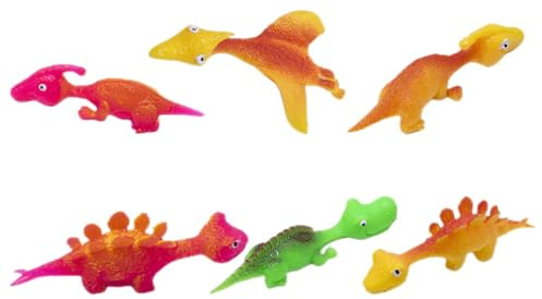 STOBOK Dinosaurier Fingerschleuder Spielzeug – Dehnbares Gummi Mit Mini Dinosaurierform Stressabbau Und Spaß Für Kinder Und Erwachsene Kompakt Und Leicht Ideal Für Innen- Und Außenaktivitäten