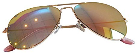 Sonnenbrille Pilotenbrille Fliegerbrille Pornobrille Brille TOP GUN Neu! Auswahl (Gil 1 Gold Pink)