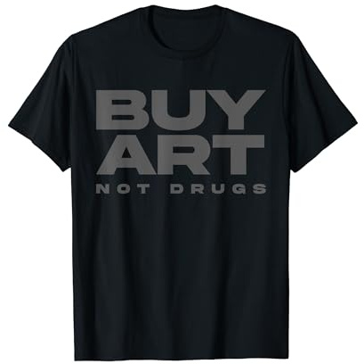 Acheter Art Not Drugs Statement Artiste Toile Peinture Encre T-Shirt