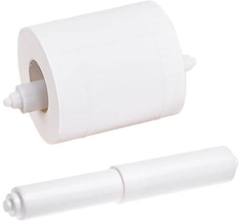 Porta della carta igienica rulli in plastica caricato a molla igienica del piatto di tessuto di ricambio mandrino 2 pezzi Accessori per il bagno