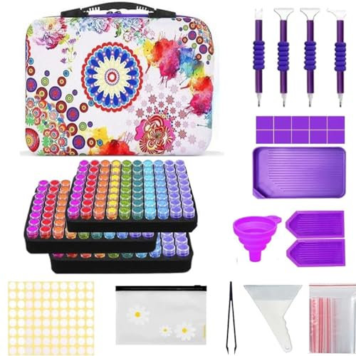 SHJOEE 240 Steckplätze Box Diamond Painting Aufbewahrung Diamond Painting Zubehör Aufbewahrungsboxen für Diamantmalerei Zubehörboxen für Diamantmalerei 5D Kit Zubehör