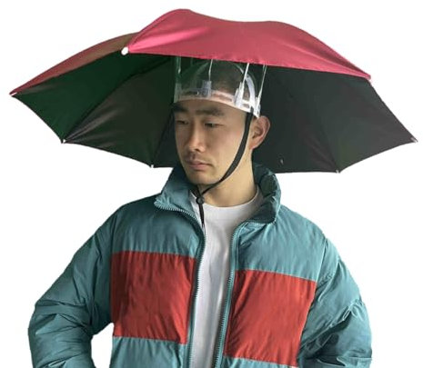 Vllentin Parapluie Parasol Chapeau,Chapeau De Parasol Pliable,Chapeau Parapluie De PêChe,Casquette Parapluie,avec Bandeau RéGlable,pour Le Jardinage,La PêChe,Les Voyages Et Le Camping