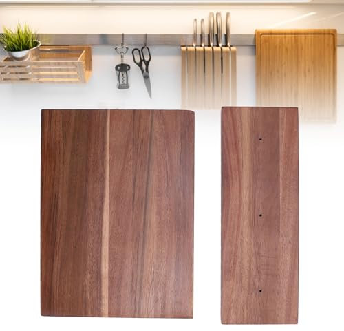 Bloc à Couteaux Magnétique sans Couteaux, Porte-couteau Magnétique en Bois, Planche à Couteaux Double Face avec Aimant Extra Puissant, pour Ustensiles, Ustensiles de Cuisine