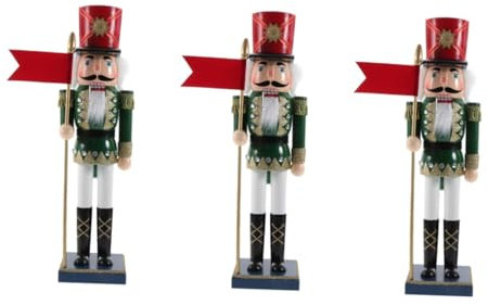 Cabilock 3 Piezas Cascanueces De Navidad Dulce Figurilla Decoraciones Decoración Navideña Equipo Puerta Adornos De Navidad Adorno Navideño De Cascanueces Decoración De Madera