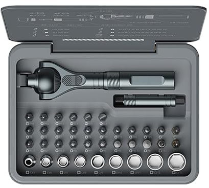 Upgraded 40-in-1 Multi Bit Magnetic Screwdriver Set with Detachable Ratchet Handle|180 Rotating|Upgraded Ratcheting Screwdriver Set for Electrical,Automotive,Mechanical,Bicycle,Furniture Repair