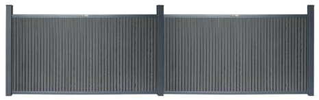 Home Deluxe WPC Sichtschutzzaun CALLADO PREMIUM 2 x Element + 3 x Pfosten - Höhe: 115 cm | Zaun, Gartenzaun, Sichtschutz, Zaunelemente