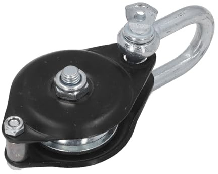 TANIQIACA Heavy Duty Swivel Shackle Pulley, 0.3T Alloy Steel Bearing Hook Pulley for Electrical Construction, Machine Installation, Dock & Warehouse Use, Sailing Pulley, Sailboat Pulley