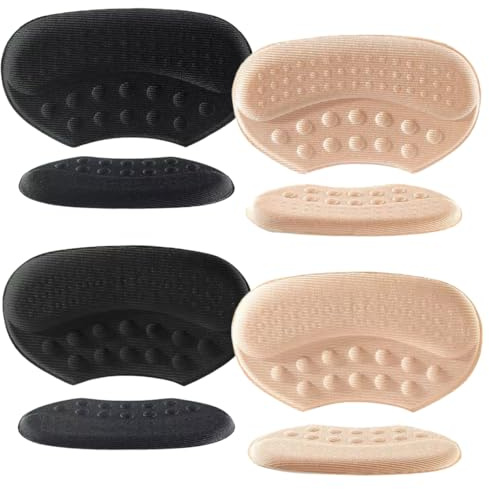 6 Paia Tallone Cuscino, Proteggi Tallone per Scarpe, Salva Tallone, Cuscinetti per Scarpe, Cuscini per Tallone, Cuscinetti per Scarpe, Proteggi Tallone Scarpe Uomo Donne (Spesso + Sottile)