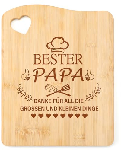 Tulolvae Papa Geschenk, Bambus Schneidebrett für Bester Papa | Geburtstagsgeschenk für Papa, Geschenk für Vater zum Geburtstag Weihnachten Ostern Vatertag Von Enkel