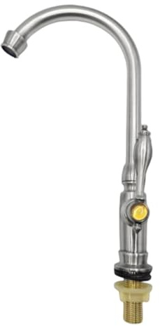 Spültischarmatur – Drehbarer Küchenarmatur, Einhandbefestigung, schwenkbares Auslaufventil, langlebiges Wassersteuerungsgerät, drehbarer Küchenarmatur für Spüle, Garten, Wäsche, WC, Waschtisch, Theke