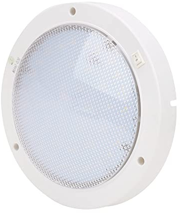 KIMISS Lámpara LED para Barco con Alto Brillo - Panel de Luz LED con Interruptor de Energía Solar para Barco RV Gabinete de Techo de Cocina 12 V - Conjunto de Iluminación Marina (Blanco