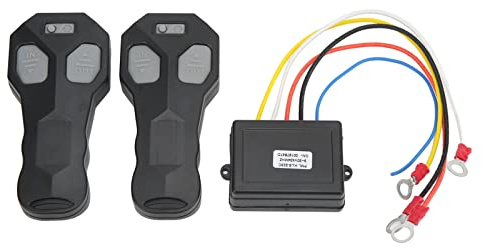 Chiyyak Kit Telecomando Universale Wireless per Verricello Alta Gamma 12V Anti Interferenza per Veicoli