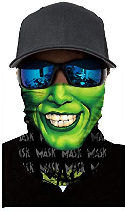 Writtian Multifunktionstuch Herren Damen Atmungsaktiv Schnelltrocknend Wind Motorrad Gesicht Mundschutz Lustig Skull Chopper Mund-Tuch Halsschlauch Halstuch mit Motiv