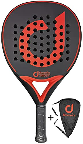 Dyvonics Impact Padelschläger Diamant Schwarz Rot mit Schutzhülle