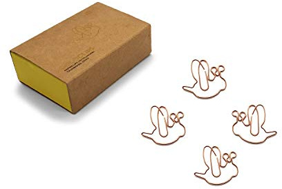 DESIGNMANUFAKTUR BERLIN GOLDCLIPS niedliche süße Deko Clips Büroklammern Heftklammern Lesezeichen Paperclip rose vergoldet in schöner Verpackung, Motiv Biene/Honey Bee