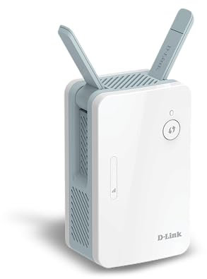 D-Link Australia E15 Eagle PRO AI AX1500 - Extensor de rango Wi-Fi de malla, WiFi 6 AX1500 WiFi Booster, MU-MIMO, seguridad WPA3, Gigabit Ethernet, LED inteligente, compatible con cualquier router,