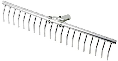 Rekord Rasenrechen (Aluminium) 20 Zinken- Breite: 61,5 cm - ohne Stiel, Laubrechen, Bügelrechen, Rechen, Harke, Gartenwerkzeug, Rake, Gartenrechen, Heurechen