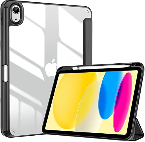 ProCase per iPad 10a Generazione Custodia 2022 [A2696 A2757 A2777], 10,9 Pollici Sottile Custodia Protettiva Leggera Smart Cover per iPad 10, Auto Sveglia/Sonno - Nero