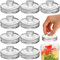 Okllen Lot de 9 poids en verre de fermentation pour bocaux Mason à large ouverture, poids en verre de décapage avec poignée facile à saisir, passe au lave-vaisselle