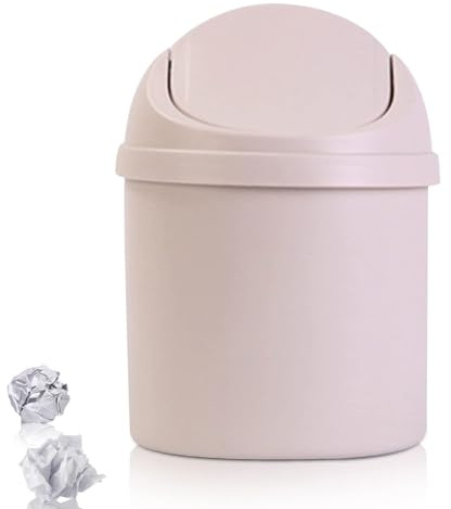HERCHR Mini Mülleimer Mit Deckel, Süße Cartoon Tisch Mülleimer, Tischabfallbehälter Tischabfalleimer Mit Deckel Für Zuhause, Büro, Küche, Schminktisch, Schlafzimmer, Badezimmer